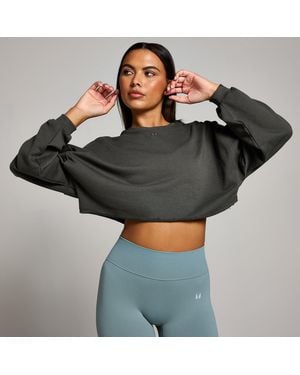 Mp Camiseta Corta De Manga Larga Holgada Teo Para Mujer De - Negro