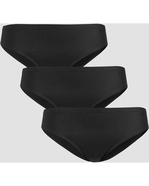 Mp Mid Rise No Vpl Bikini Brief (3 Pack) - Black