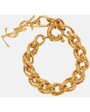 Saint Laurent Cassandre Chain Bracelet - Metallic