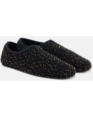 Gabriela Hearst Aris Embellished Knitted Ballet Flats - Black