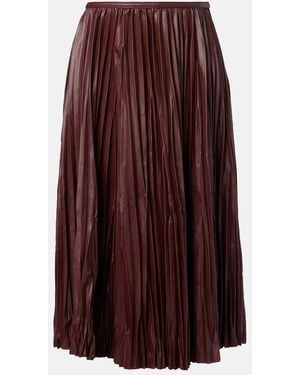 Proenza Schouler Label Rosalyn Plisse Midi Skirt - Purple