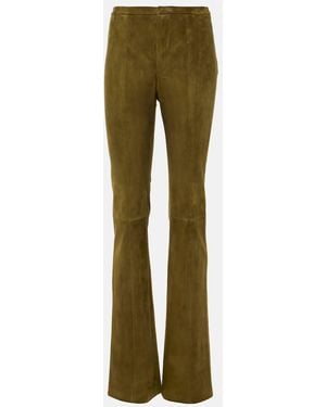 Stouls Kam 24 Suede Flared Pants - Brown