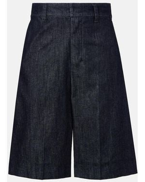 Max Mara Frank Denim Bermuda Shorts - Blue