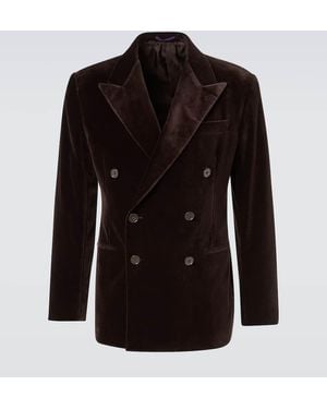 Ralph Lauren Kent Cotton Velvet Suit Jacket - Black