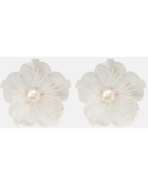 Jennifer Behr Zia Faux-Pearl Earrings - White