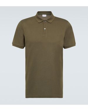 Sunspel Cotton Pique Polo Shirt - Green