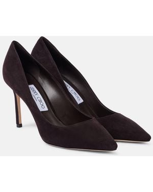 Jimmy Choo Romy 85 Suede Pumps - Black