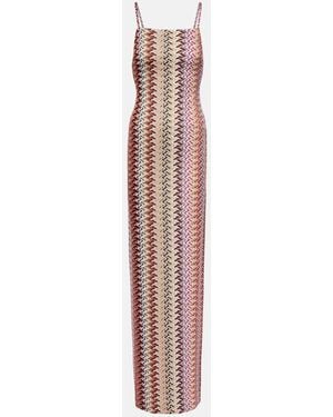 Missoni Zigzag Lame Maxi Dress - White