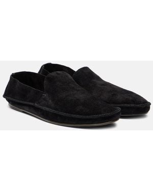The Row Tyler Suede Loafers - Black