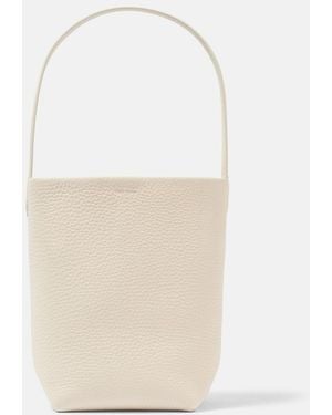 The Row N/S Park Small Leather Tote Bag - White