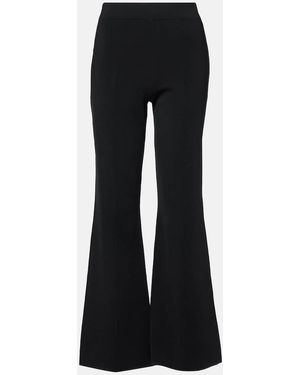 JOSEPH Knitted Mid-Rise Flared Pants - Black