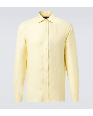 Ralph Lauren Aston Silk And Linen Shirt - Yellow