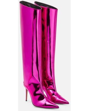Alexandre Vauthier Metallic Over-The-Knee Boots - Pink