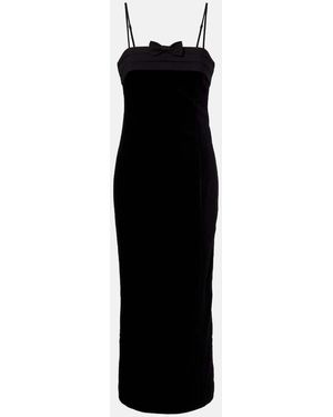 Posse Quincy Cotton Velvet Cocktail Dress - Black