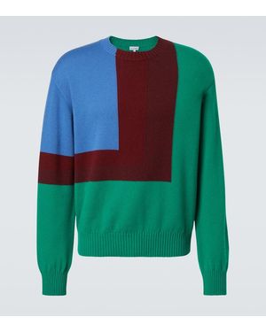 Loewe Colorblocked Wool Sweater - Green