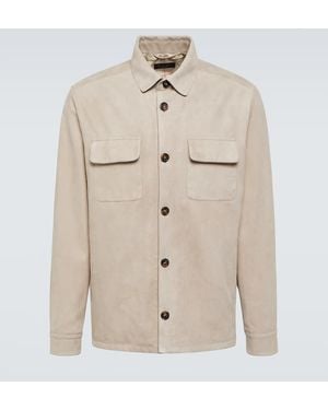 Loro Piana Suede Overshirt - Natural