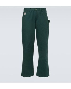 Bode Knolly Brook Cotton Twill Straight Pants - Green