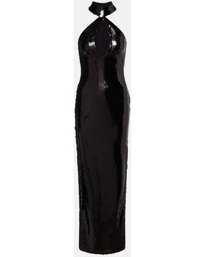 Rodarte Cutout Sequined Gown - Black