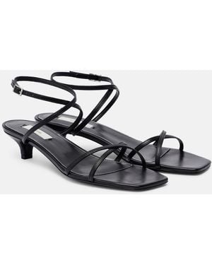 TOTEME Leather Sandals - Black