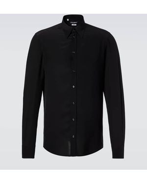 Dolce & Gabbana Silk Crepe De Chine Shirt - Black