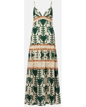 Johanna Ortiz Keeper Cotton Poplin Maxi Dress - Green