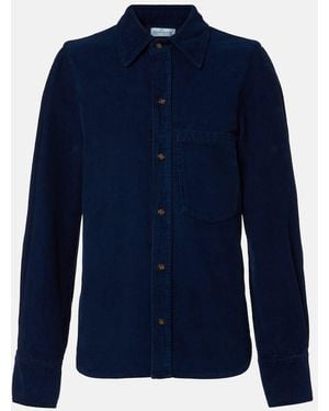 Victoria Beckham Cotton Corduroy Shirt - Blue