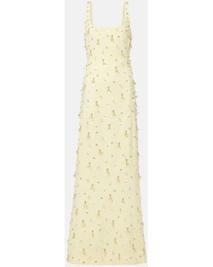 Jonathan Simkhai Briella Embellished Crepe Gown - Metallic