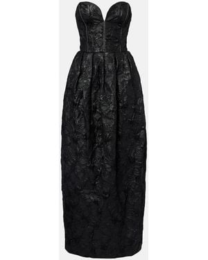 Jonathan Simkhai Adeena Floral Jacquard Gown - Black