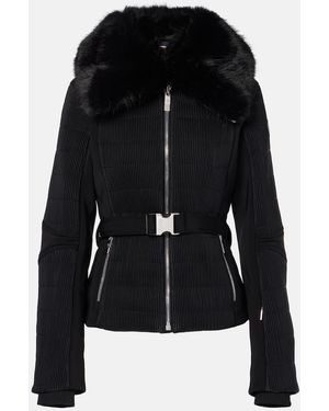 Fusalp Gitu Smocked Satin Twill Ski Jacket - Black
