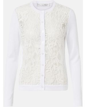 Oscar de la Renta Lace Cardigan - White