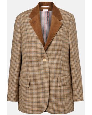 Thom Browne Gunclub Houndstooth Wool Blazer - Brown