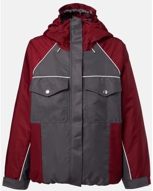 Self-Portrait Hooded Jacket - Red
