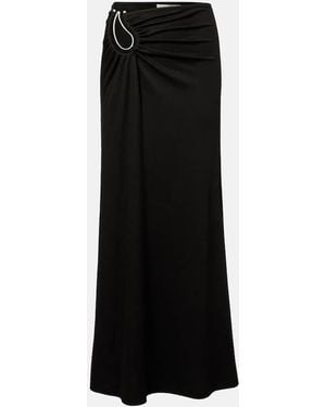 Christopher Esber Paisley Gathered Maxi Skirt - Black