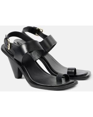A.Emery Leland Leather Sandals - Black