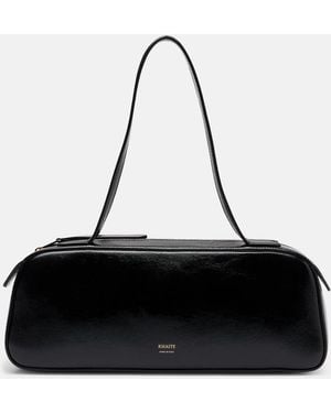 KHAITE Simona Patent Leather Shoulder Bag - Black