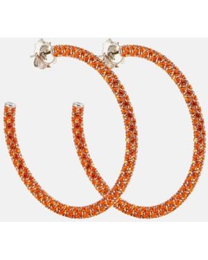 AMINA MUADDI Cameron Large Hoop Earrings - Orange