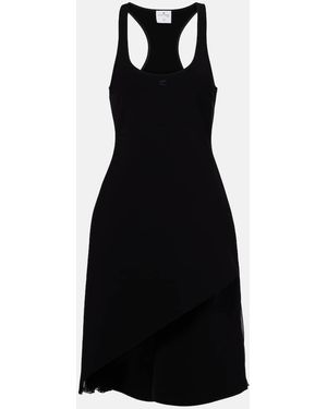 Courreges Infinity Asymmetric Crepe Minidress - Black