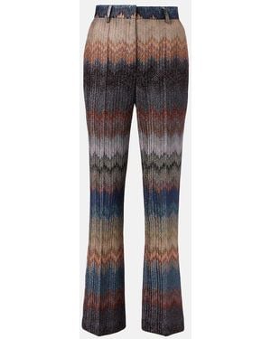 Missoni Zigzag Lame Flared Pants - Grey
