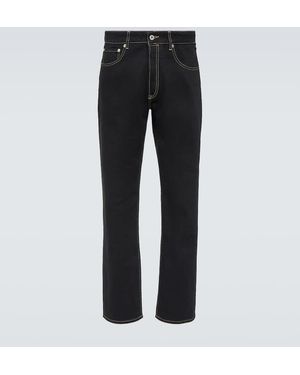 KENZO Bara Mid-Rise Straight Jeans - Black