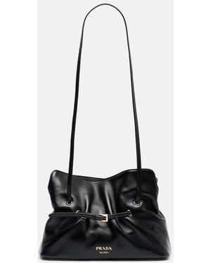 Prada Dada Small Leather Shoulder Bag - Black