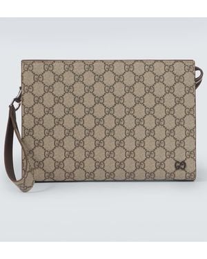Gucci Gg Canvas Pouch - Metallic