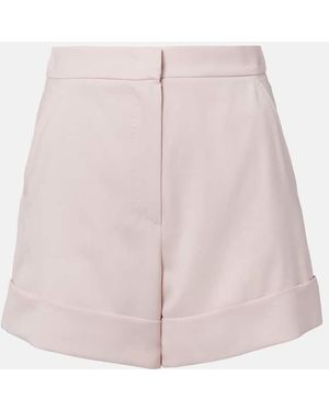 Max Mara Celebre Wool-Blend Shorts - Pink