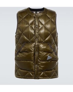 and wander Diamond Quilted Vest - Green