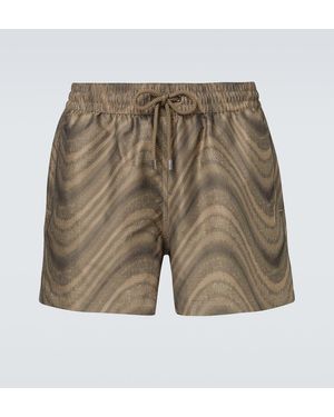 Frescobol Carioca Printed Swim Trunks - Green