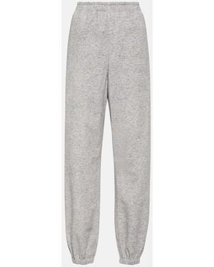Bottega Veneta Trompe L'Oil Leather Sweatpants - Grey