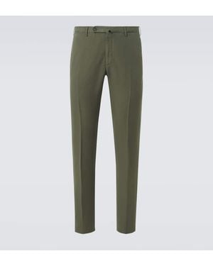 Slowear Linen And Cotton Straight Pants - Green