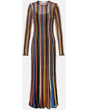 Ulla Johnson Albie Striped Lame Maxi Dress - Multicolour