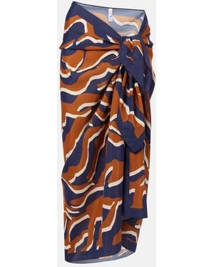 Eres Ile Cotton And Silk Voile Beach Cover-Up - Blue