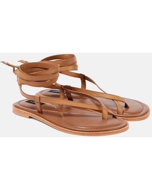 A.Emery Elliot Leather Thong Sandals - Brown