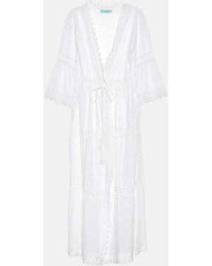 Melissa Odabash Robbi Cotton-Lace Kaftan - White